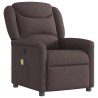 Fauteuil de massage inclinable Marron foncé Tissu 
