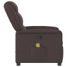 Fauteuil de massage inclinable Marron foncé Tissu 