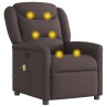 Fauteuil de massage inclinable Marron foncé Tissu 