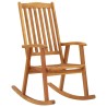 Chaise à bascule avec coussins Bois d'acacia massif 