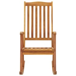 Chaise à bascule avec coussins Bois d'acacia massif 