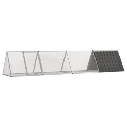Clapier Anthracite 403,5x80,5x71 cm Acier galvanisé 