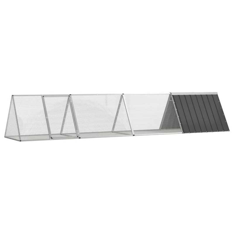 Clapier Anthracite 403,5x80,5x71 cm Acier galvanisé 
