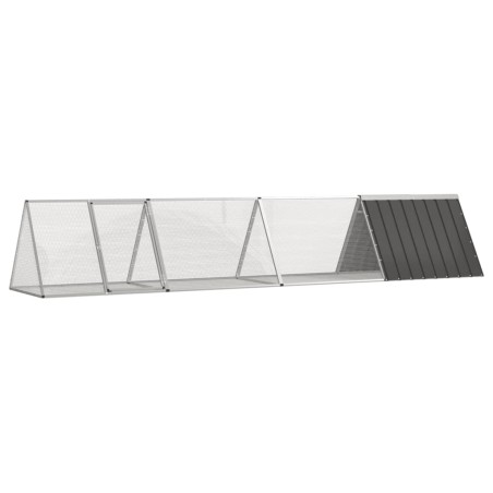 Clapier Anthracite 403,5x80,5x71 cm Acier galvanisé 