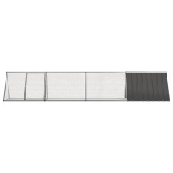 Clapier Anthracite 403,5x80,5x71 cm Acier galvanisé 