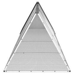 Clapier Anthracite 403,5x80,5x71 cm Acier galvanisé 