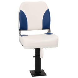 Ensemble de sièges de bateau pliables 4 pcs bleu et blanc 