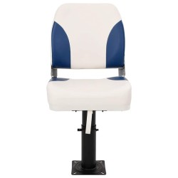 Ensemble de sièges de bateau pliables 4 pcs bleu et blanc 