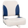Ensemble de sièges de bateau pliables 4 pcs bleu et blanc 