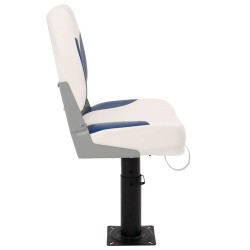 Ensemble de sièges de bateau pliables 4 pcs bleu et blanc 