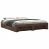Cadre de lit sans matelas chêne marron 180x200 cm 