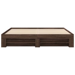 Cadre de lit sans matelas chêne marron 180x200 cm 