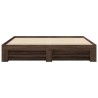 Cadre de lit sans matelas chêne marron 180x200 cm 