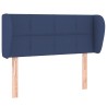 Tête de lit avec oreilles Bleu 83x23x78/88 cm Tissu 