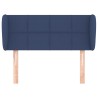 Tête de lit avec oreilles Bleu 83x23x78/88 cm Tissu 
