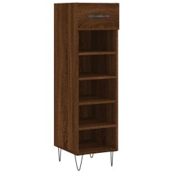 Meuble à chaussures chêne marron 30x35x105 cm bois d'ingénierie 