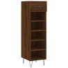 Meuble à chaussures chêne marron 30x35x105 cm bois d'ingénierie 