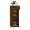 Meuble à chaussures chêne marron 30x35x105 cm bois d'ingénierie 
