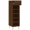 Meuble à chaussures chêne marron 30x35x105 cm bois d'ingénierie 