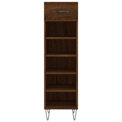 Meuble à chaussures chêne marron 30x35x105 cm bois d'ingénierie 