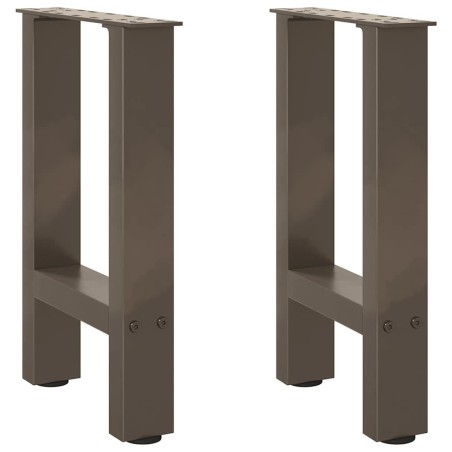 Pieds de table basse en acier naturel 2 pièces 28 x (42-43) cm Acier 