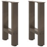 Pieds de table basse en acier naturel 2 pièces 28 x (42-43) cm Acier 