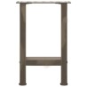 Pieds de table basse en acier naturel 2 pièces 28 x (42-43) cm Acier 