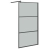 Paroi de douche 100x195 cm Verre ESG foncé Noir 