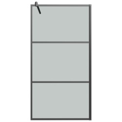 Paroi de douche 100x195 cm Verre ESG foncé Noir 