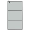 Paroi de douche 100x195 cm Verre ESG foncé Noir 