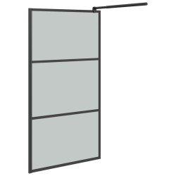Paroi de douche 100x195 cm Verre ESG foncé Noir 
