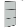Paroi de douche 100x195 cm Verre ESG foncé Noir 