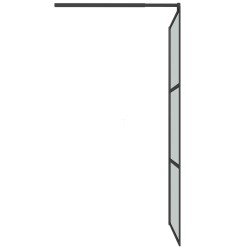 Paroi de douche 100x195 cm Verre ESG foncé Noir 