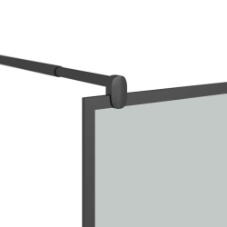 Paroi de douche 100x195 cm Verre ESG foncé Noir 