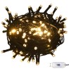 Set de boules de Noël avec pic et 300 LED 120pcs Doré et bronze 