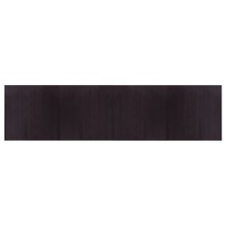 Tapis rectangulaire marron foncé 100x400 cm bambou 