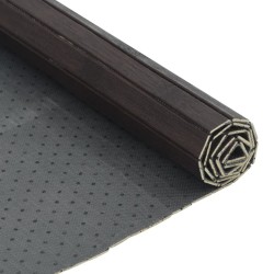 Tapis rectangulaire marron foncé 100x400 cm bambou 
