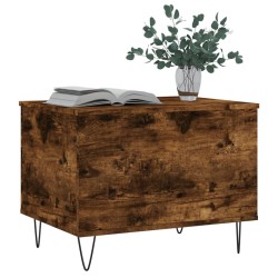 Table basse Chêne fumé 60x44,5x45 cm Bois d'ingénierie 