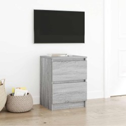Meuble TV sonoma gris 40x35x54 cm bois d'ingénierie 