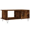 Table basse chêne fumé 90x50x40 cm bois d'ingénierie 