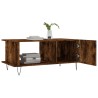 Table basse chêne fumé 90x50x40 cm bois d'ingénierie 