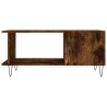 Table basse chêne fumé 90x50x40 cm bois d'ingénierie 