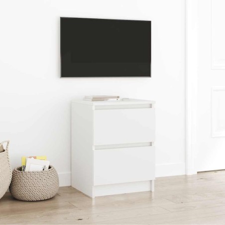 Meuble TV blanc 40x35x54 cm bois d'ingénierie 