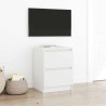 Meuble TV blanc 40x35x54 cm bois d'ingénierie 