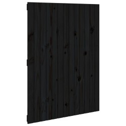 Tête de lit murale Noir 82,5x3x110 cm Bois massif de pin 