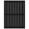 Tête de lit murale Noir 82,5x3x110 cm Bois massif de pin 