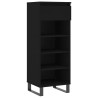 Armoire à chaussures Noir 40x36x105 cm Bois d'ingénierie 