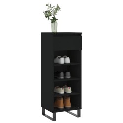 Armoire à chaussures Noir 40x36x105 cm Bois d'ingénierie 