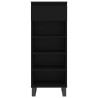 Armoire à chaussures Noir 40x36x105 cm Bois d'ingénierie 