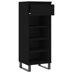 Armoire à chaussures Noir 40x36x105 cm Bois d'ingénierie 